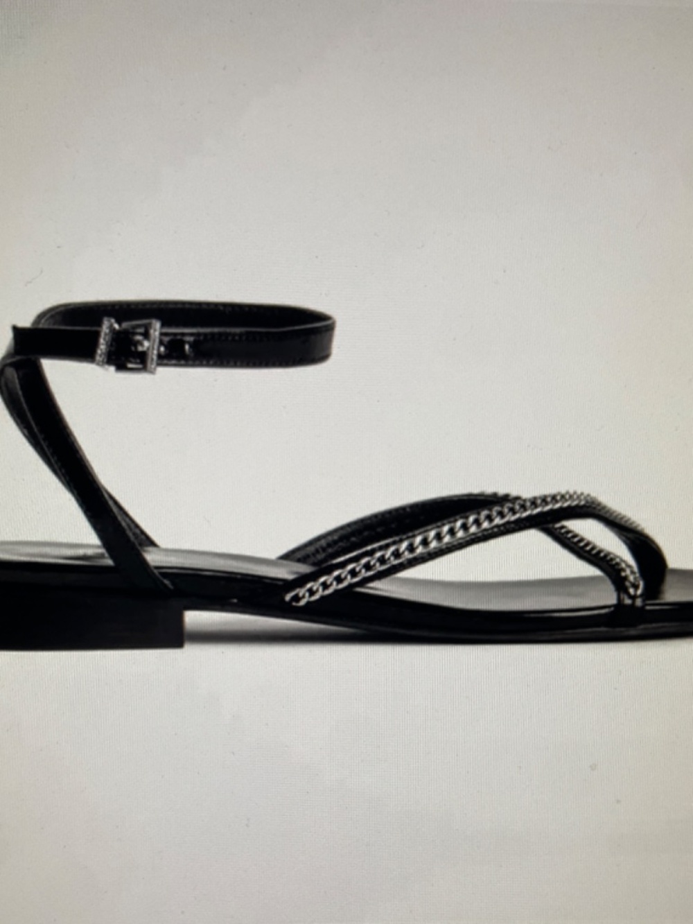Zadig & Voltaire   Leather Chain-Link Accents Sandals Woman's  Shoes Sz 8US 39EU